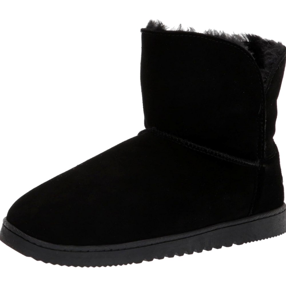 Dearfoams Women's Paige Suede Bootie Slipper